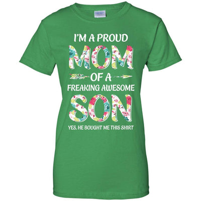 Proud Mom Mother's Day Gift From A Son To Mom-T-Shirt & Hoodie-Women's T-Shirt-Irish Green