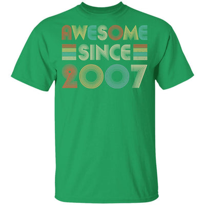Awesome Since 2007 14th Birthday Gifts-T-Shirt & Hoodie-Youth T-Shirt-Irish Green