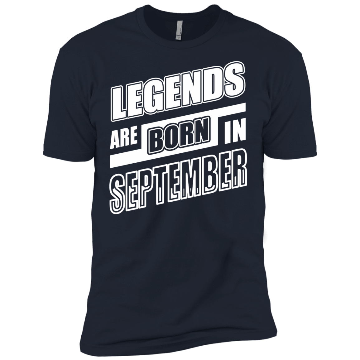 Legends are born in SEPTEMBER-T-Shirt & Hoodie-Premium T-Shirt-Midnight Navy