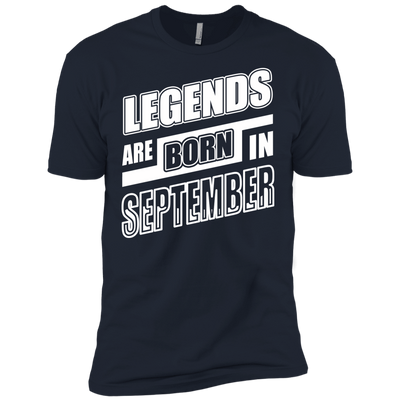Legends are born in SEPTEMBER-T-Shirt & Hoodie-Premium T-Shirt-Midnight Navy