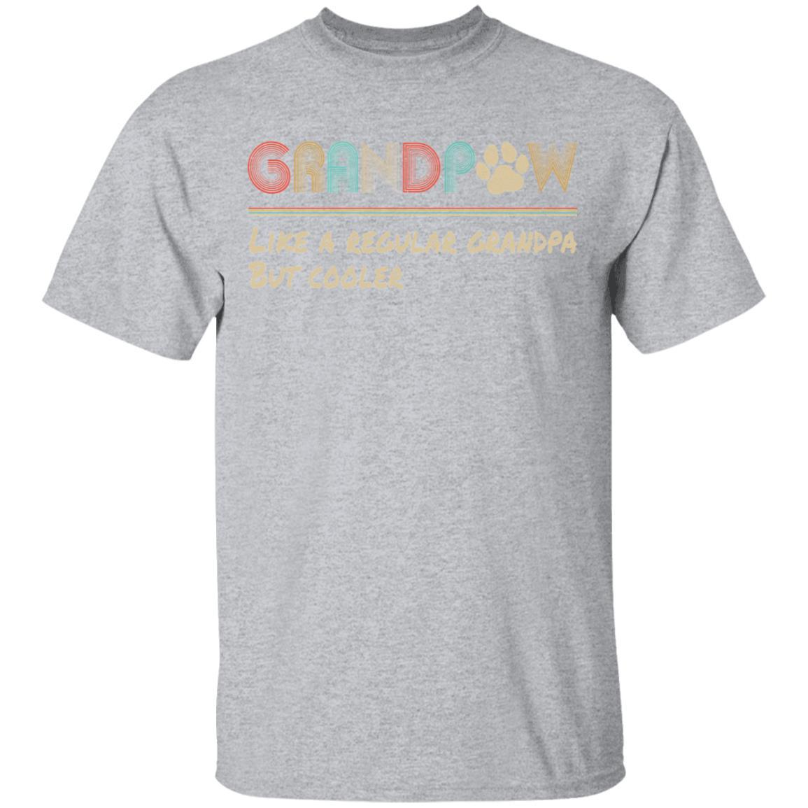 Grandpaw Like A Regular Grandpa But Cooler Funny Dog Lover-T-Shirt & Hoodie-Classic T-Shirt-Sport Grey