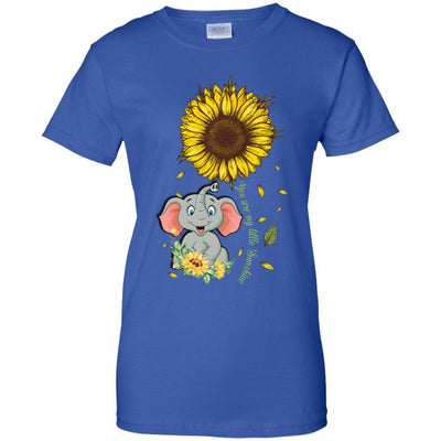 You Are My Little Sunshine Sunflower Elephant-T-Shirt & Hoodie-Women's T-Shirt-Royal