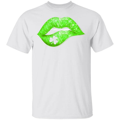 Kiss Me I'm Irish Lips St Patricks Day-T-Shirt & Hoodie-Classic T-Shirt-White