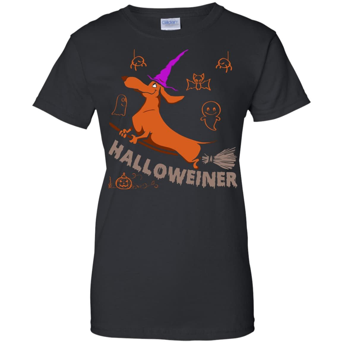 Halloweiner Halloween Dog-T-Shirt & Hoodie-Women's T-Shirt-Black