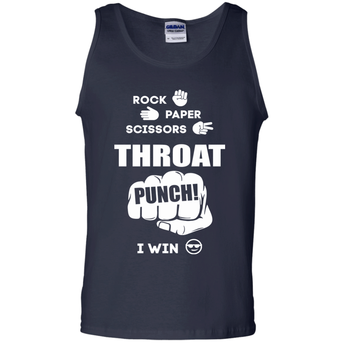 Throat Punch - I Win-T-Shirt & Hoodie-Unisex Tank-Navy