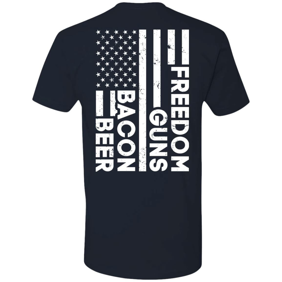 Beer Bacon Guns Freedom-T-Shirt & Hoodie-Premium T-Shirt-Midnight Navy