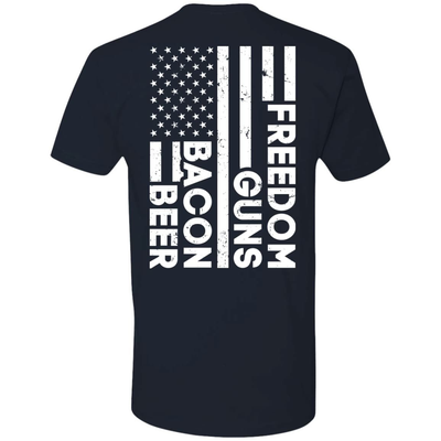 Beer Bacon Guns Freedom-T-Shirt & Hoodie-Premium T-Shirt-Midnight Navy