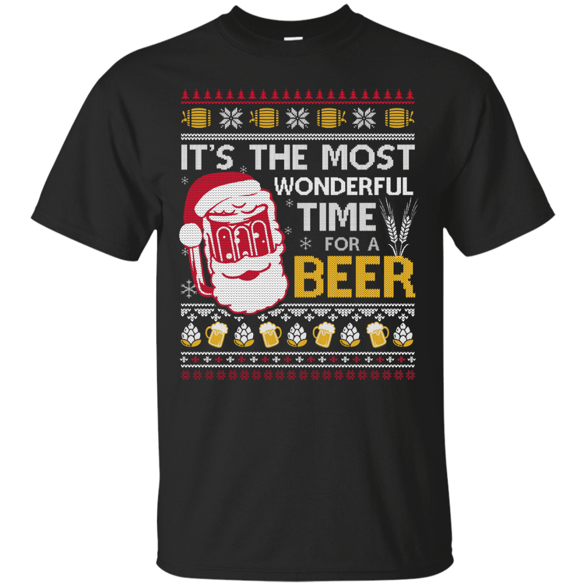 It's The Most Wonderful Time For A Beer Sweater-T-Shirt & Hoodie-Classic T-Shirt-Black