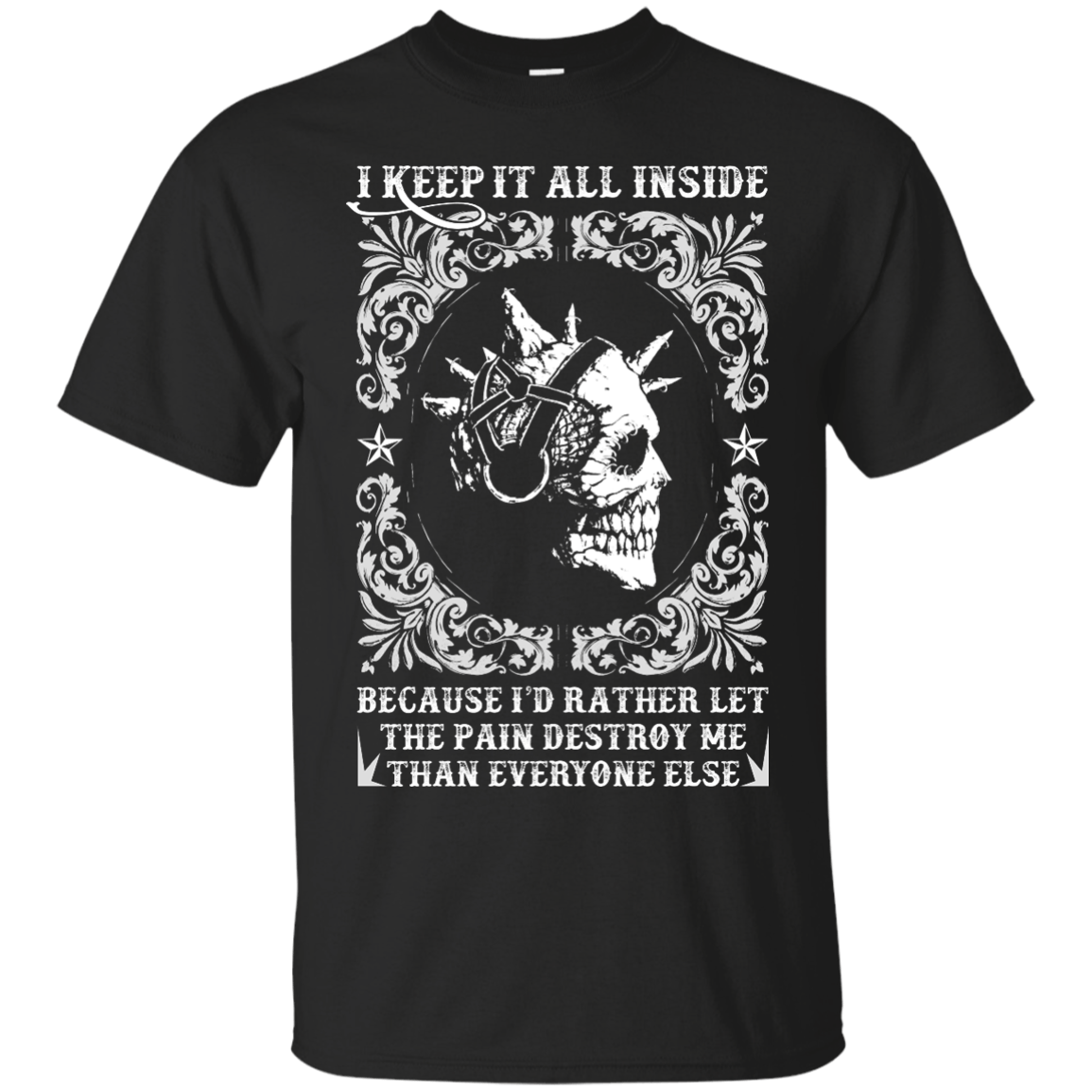 I Keep It All Inside Because I'd Rather Let The Pain Destroy Me-T-Shirt & Hoodie-Classic T-Shirt-Black