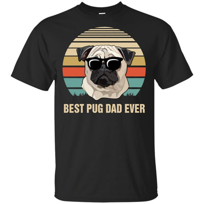 Vintage Pug Dad Gifts Best Pug Dad Ever-T-Shirt & Hoodie-Classic T-Shirt-Black