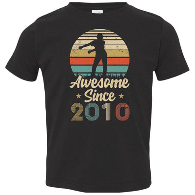 Vintage Flossing Awesome Since 2010 11th Birthday Gift Youth-Youth Shirt-Toddler T-Shirt-Black