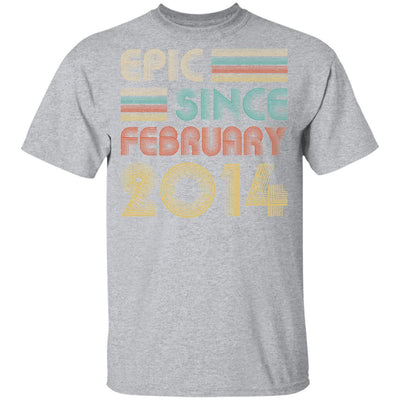 Epic Since February 2014 Vintage 7th Birthday Gifts Youth-Youth Shirt-Youth T-Shirt-Sport Grey