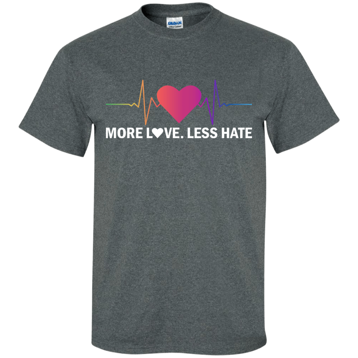 More Love Less Hate-T-Shirt & Hoodie-Classic T-Shirt-Dark Heather