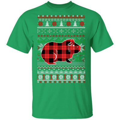 Guinea Pig Red Plaid Ugly Christmas Sweater Funny Gifts-T-Shirt & Sweatshirt-Classic T-Shirt-Irish Green