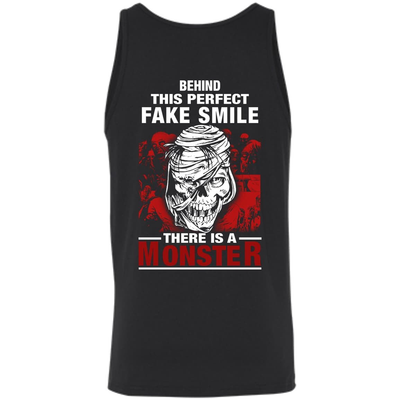 Behind This Perfect Fake Smile There Is A Monster T Shirt-T-Shirt & Hoodie-Unisex Tank-Black