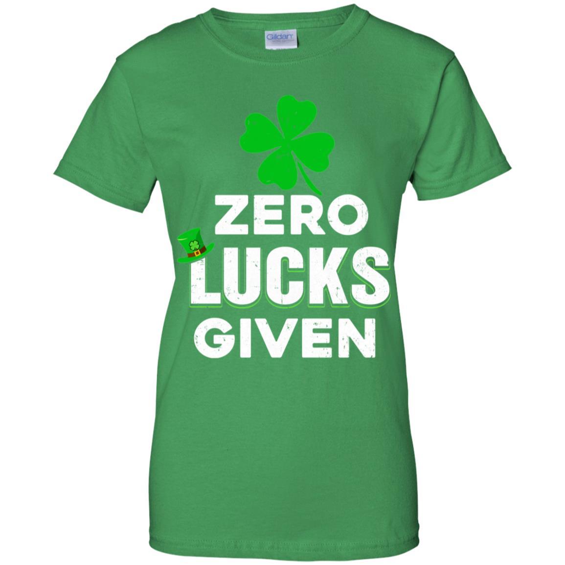 Zero Lucks Given St Patricks Day-T-Shirt & Hoodie-Women's T-Shirt-Irish Green