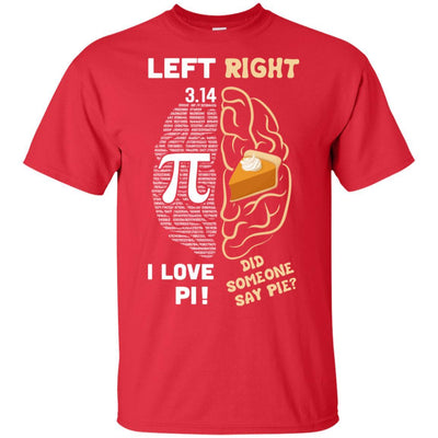 Pi Day Left Vs Right Brain Pie Math Gift-T-Shirt & Hoodie-Classic T-Shirt-Red