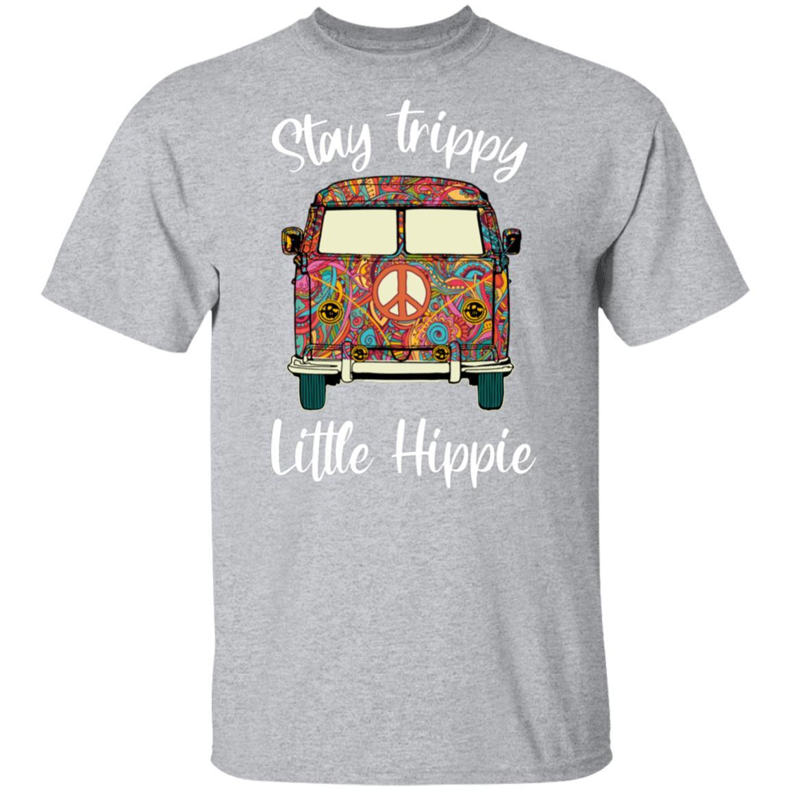 Stay Trippy Little Hippie Peace Sign Gifts For Hippie-T-Shirt & Tank Top-Classic T-Shirt-Sport Grey