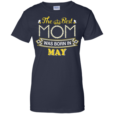 The Best Mom Was Born In May-T-Shirt & Hoodie-Women's T-Shirt-Navy