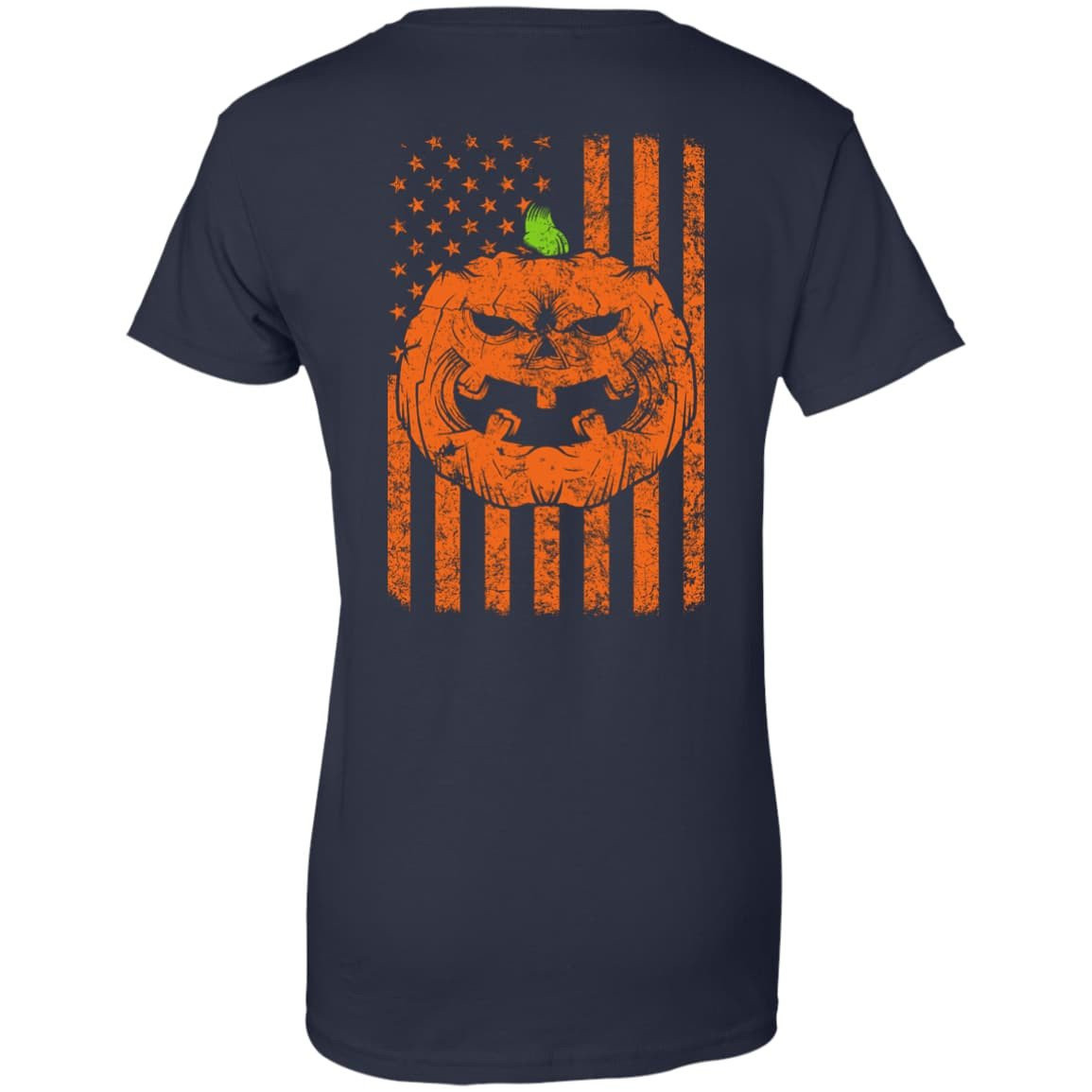 Halloween American Flag-T-Shirt & Hoodie-Women's T-Shirt-Navy