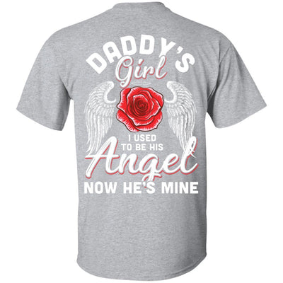 Daddy's Girl I Used To Be His Angel Now He Is Mine Memorial-T-Shirt & Hoodie-Classic T-Shirt-Sport Grey