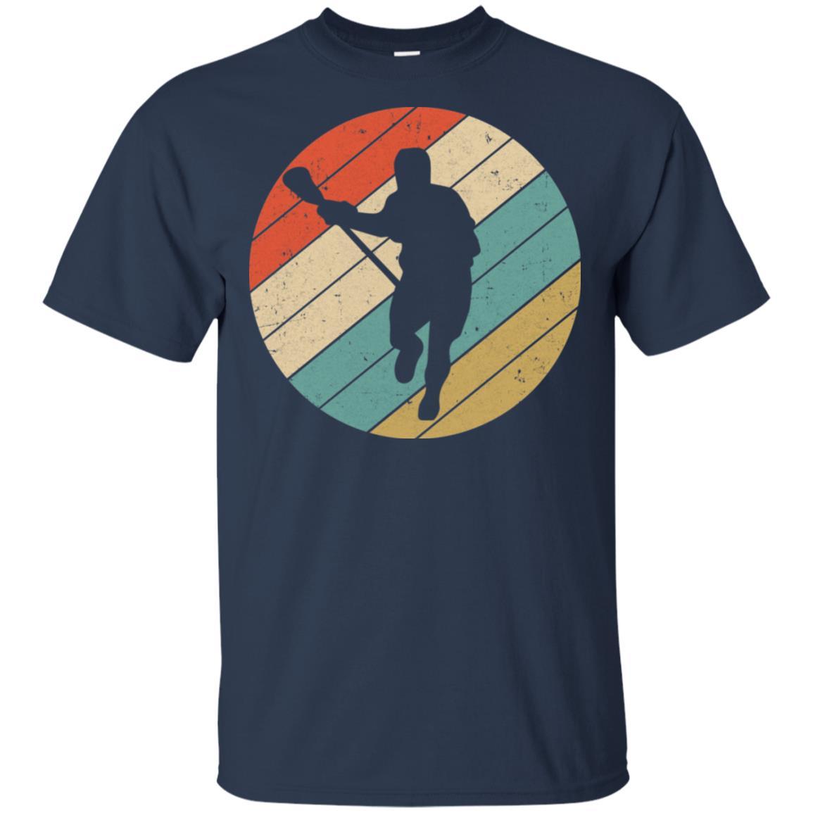 Retro Vintage Lacrosse Gifts-T-Shirt & Tank Top-Classic T-Shirt-Navy