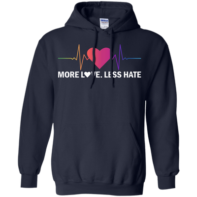 More Love Less Hate-T-Shirt & Hoodie-Pullover Hoodie-Navy