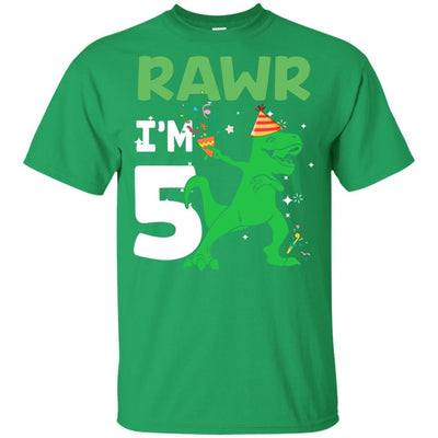 Rawr I'm 7 Birthday Gifts 2014 Dinosaur For Boys Youth-Youth Shirt-Youth T-Shirt-Irish Green