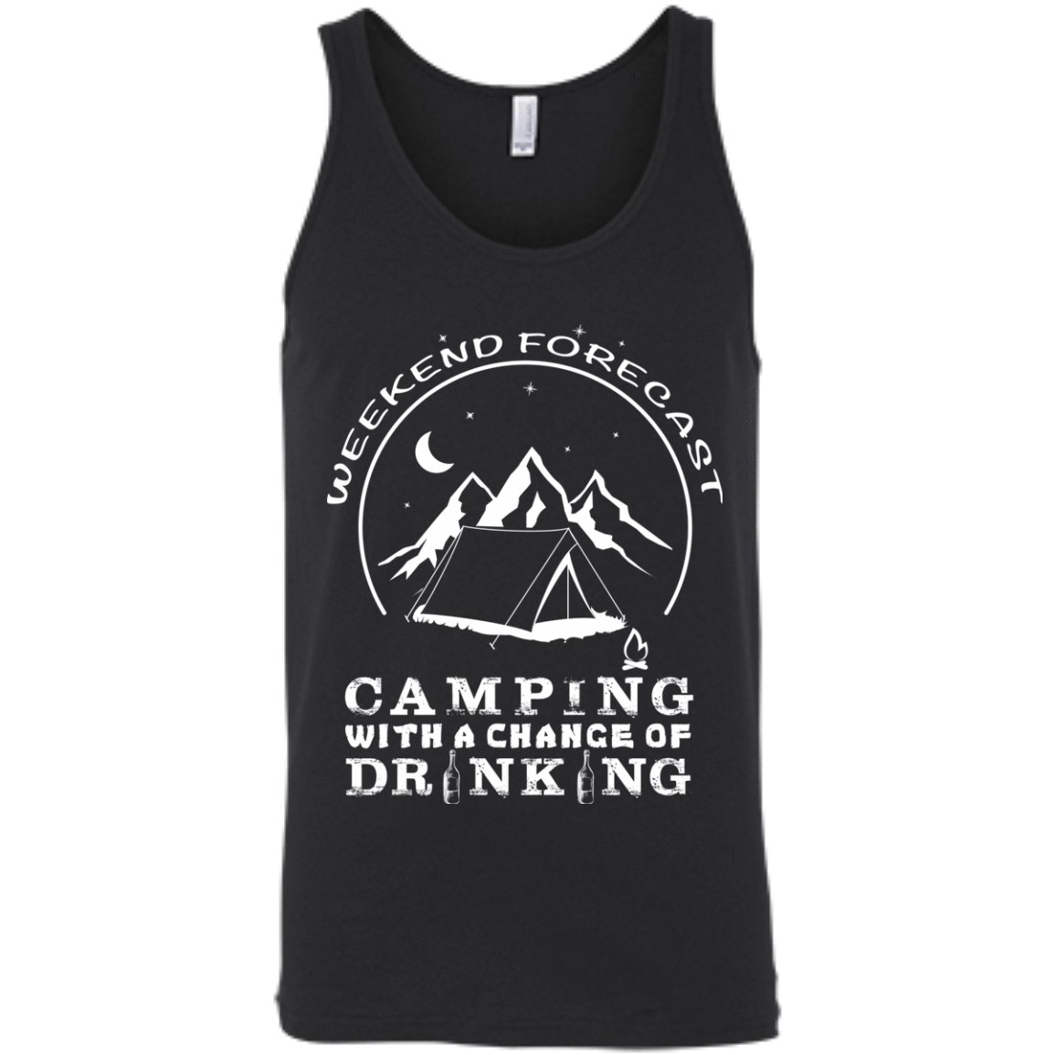 Weekend Forecast Camping-T-Shirt & Hoodie-Unisex Tank-Black