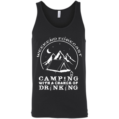 Weekend Forecast Camping-T-Shirt & Hoodie-Unisex Tank-Black