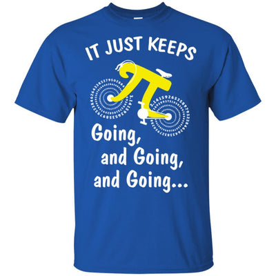It's Just Keep Going And Going Bicycle Pi Day Gift-T-Shirt & Hoodie-Classic T-Shirt-Royal