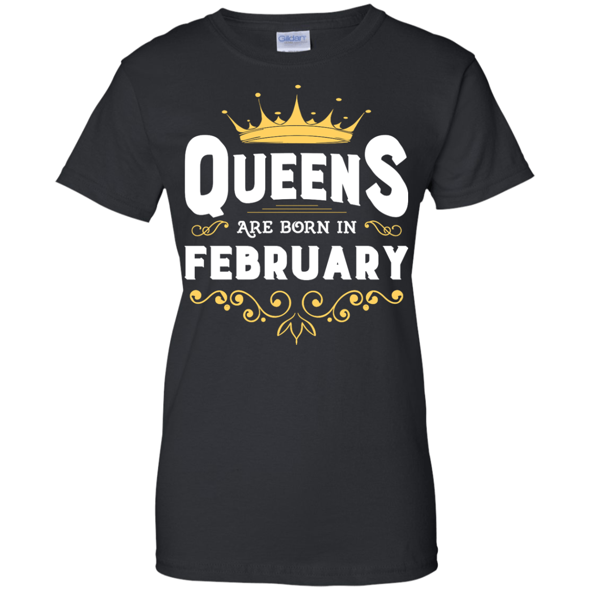 Queens Are Born In February-T-Shirt & Hoodie-Women's T-Shirt-Black