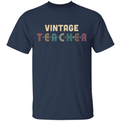 Vintage Teacher Back To School Gifts-T-Shirt & Hoodie-Classic T-Shirt-Navy