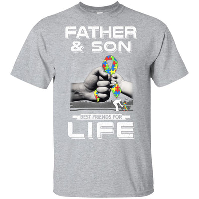 Autism Awareness Father And Son Best Friends For Life-T-Shirt & Hoodie-Classic T-Shirt-Sport Grey