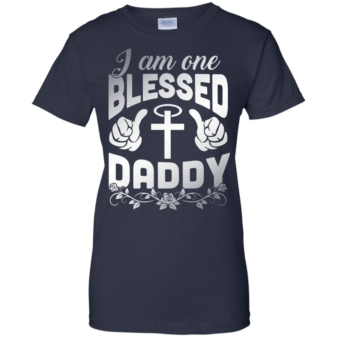 I Am One Blessed Daddy-T-Shirt & Hoodie-Women's T-Shirt-Navy