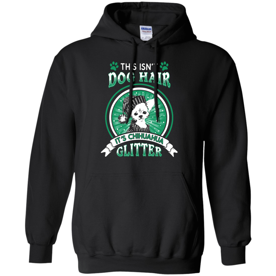 This Isn't Dog Hair It's Chihuahua Glitter-T-Shirt & Hoodie-Pullover Hoodie-Black