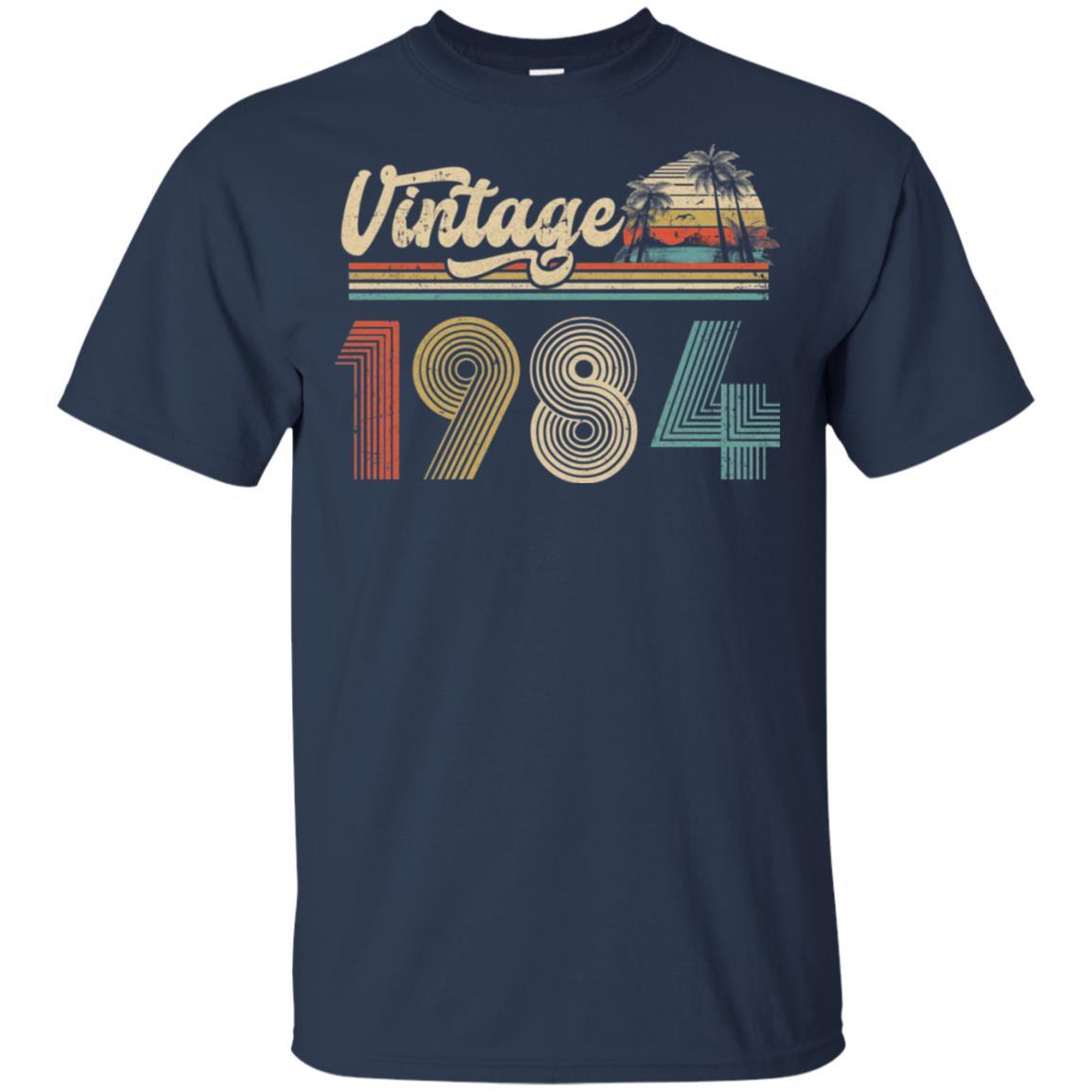 37th Birthday Gift Vintage 1984 Classic-T-Shirt & Hoodie-Classic T-Shirt-Navy