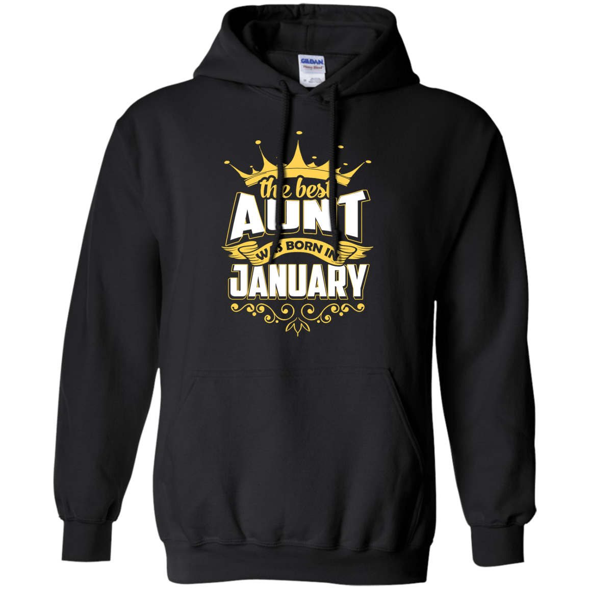 The Best Aunt Was Born In January-T-Shirt & Hoodie-Pullover Hoodie-Black
