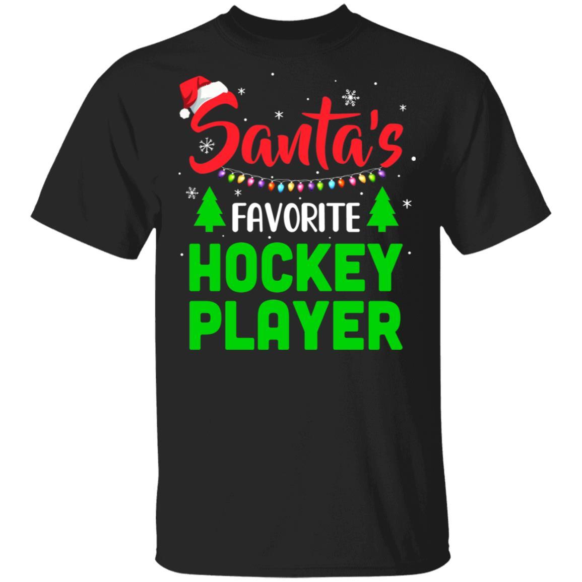 Santa's Favorite Hockey Player Funny Christmas Xmas Gifts