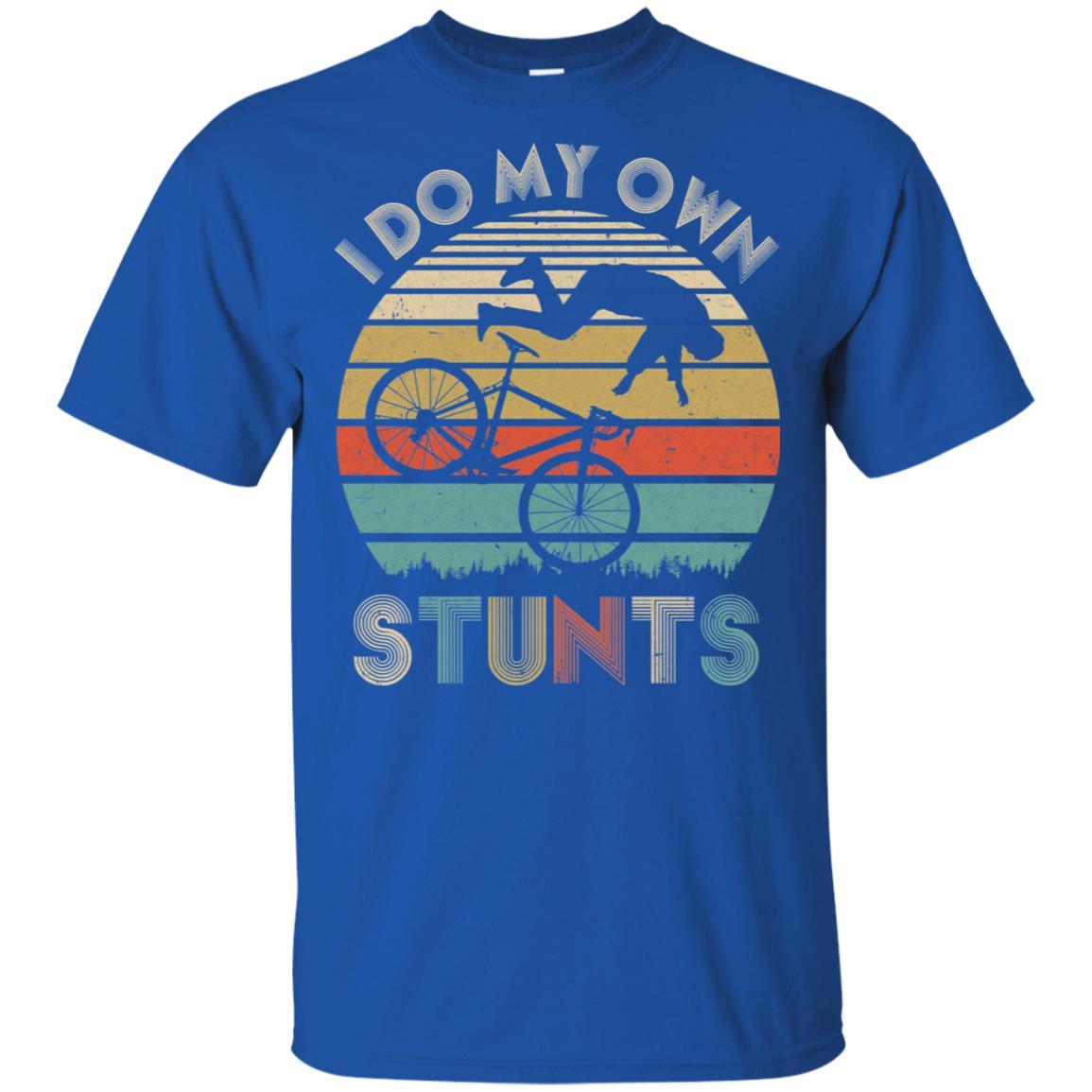 I Do My Own Stunts Funny Injury Mountain Bikes MTB-T-Shirt & Hoodie-Classic T-Shirt-Royal