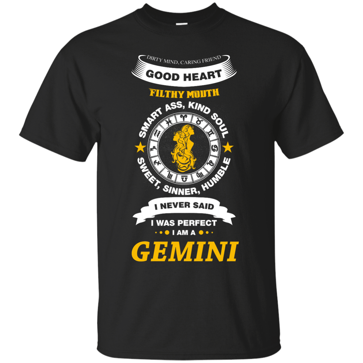 I Never Said I Was Perfect I Am A GEMINI-T-Shirt & Hoodie-Classic T-Shirt-Black