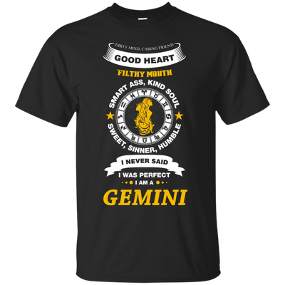 I Never Said I Was Perfect I Am A GEMINI-T-Shirt & Hoodie-Classic T-Shirt-Black