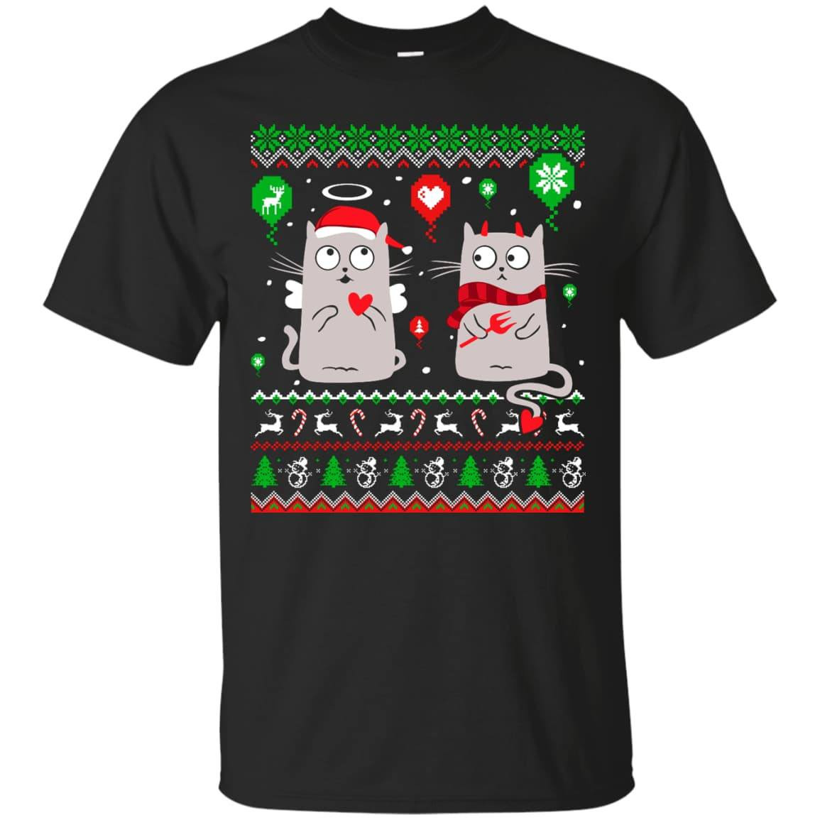 Halo Halo Christmas Cat Lover-T-Shirt & Hoodie-Classic T-Shirt-Black