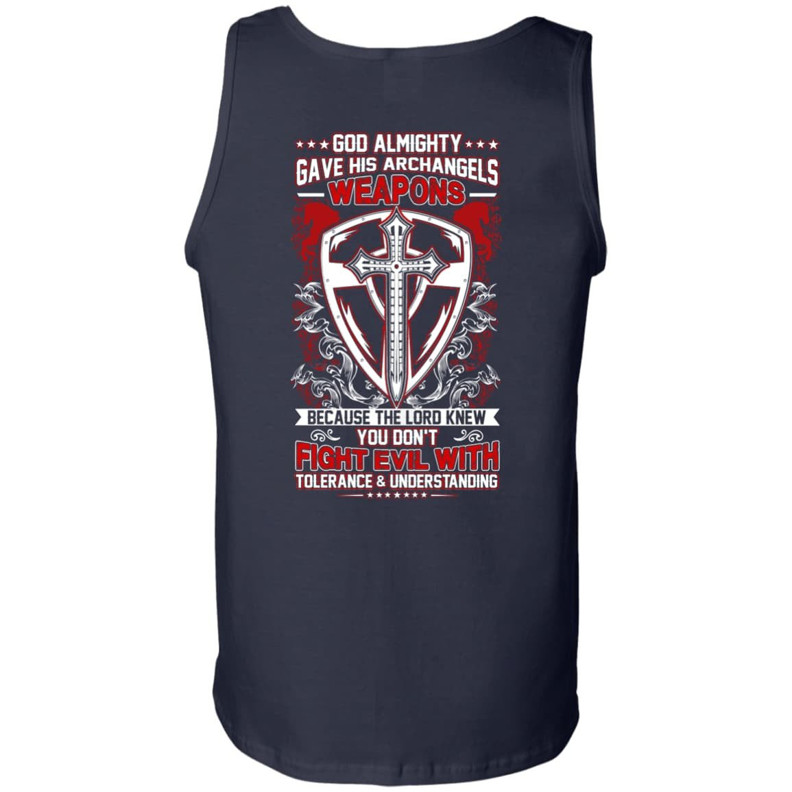 God Almighty Gave His Archangels Weapons-T-Shirt & Hoodie-Unisex Tank-Navy