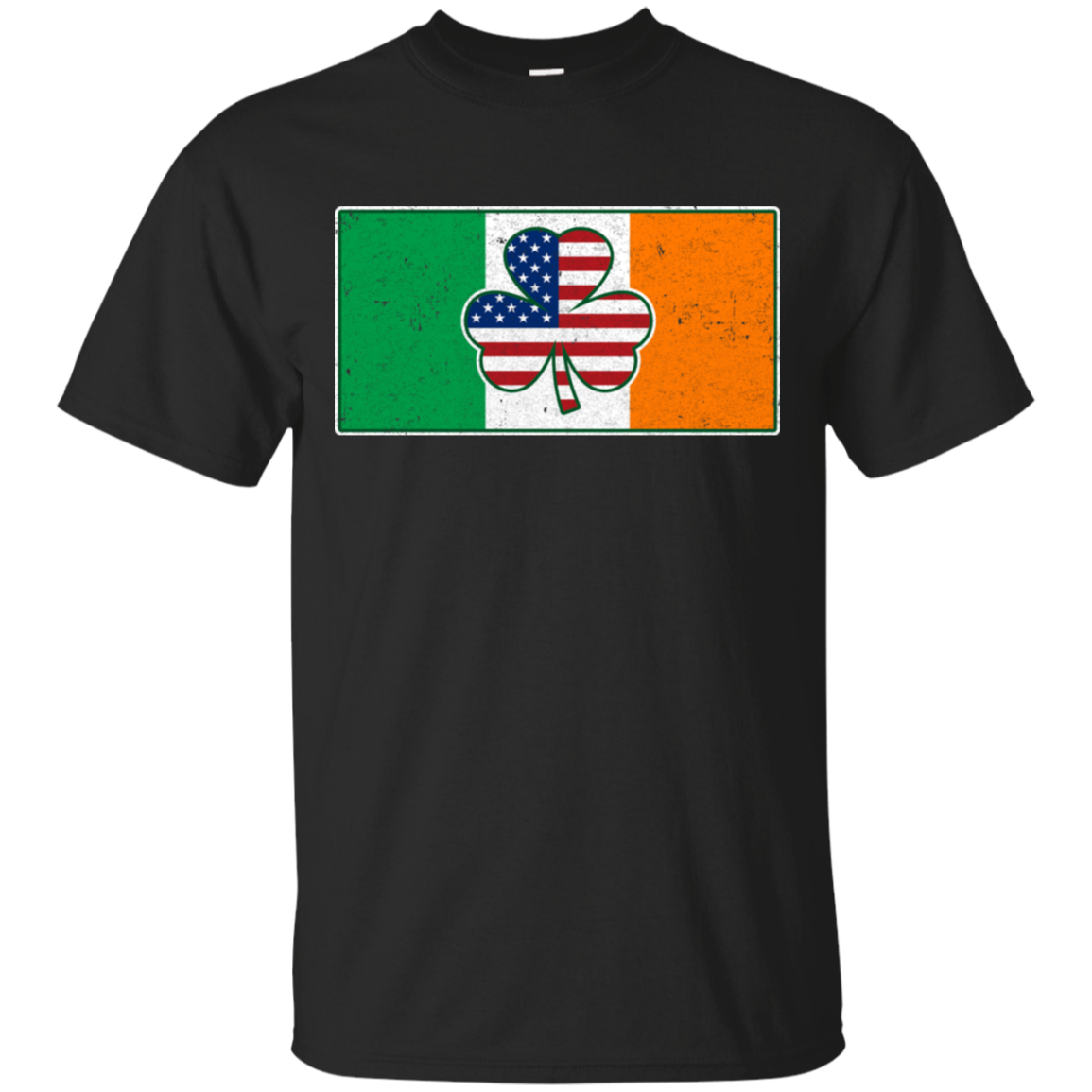 Shamrock Irish Ireland USA American Flag Gift