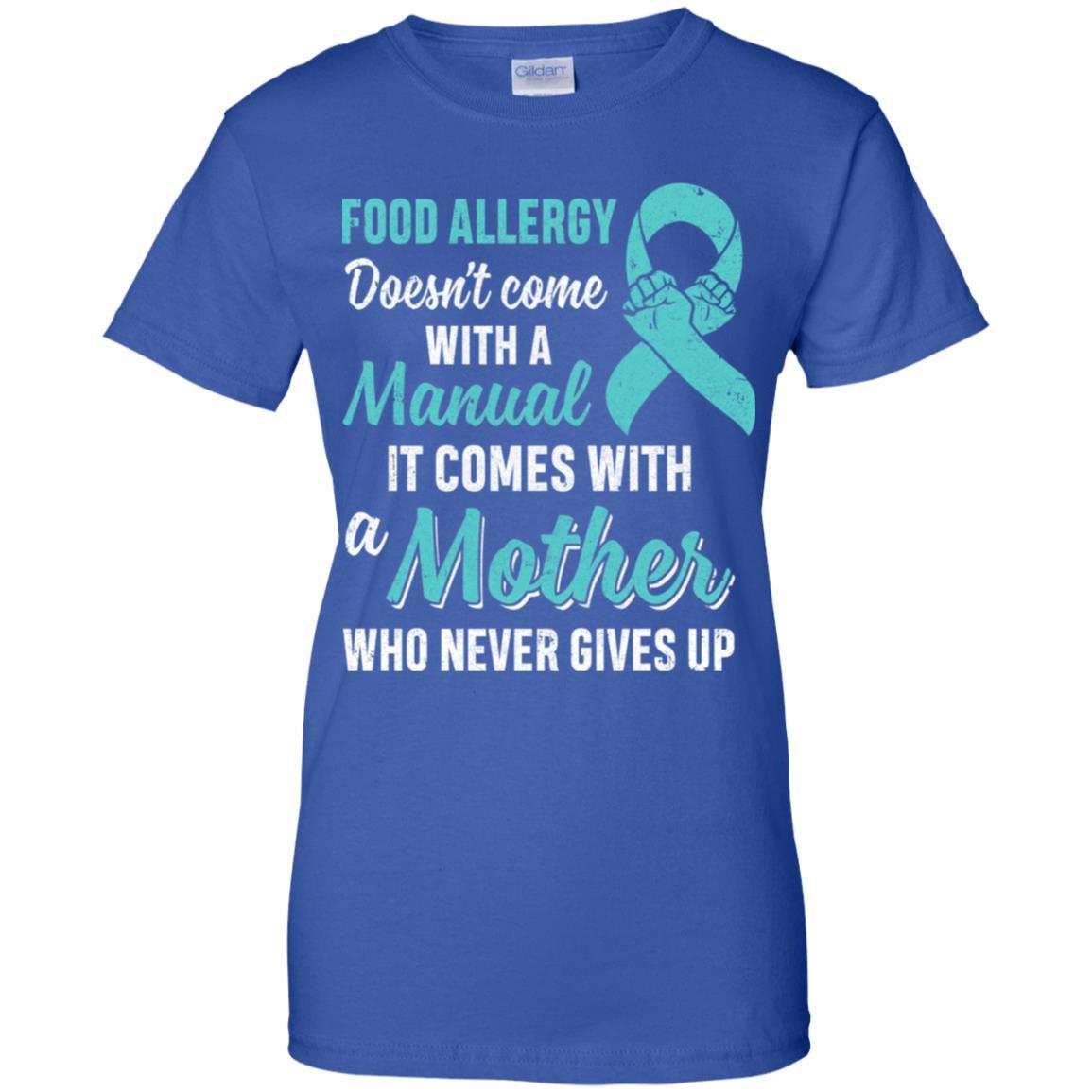 Funny Gift Food Allergy Mom Awareness Warrior-T-Shirt & Hoodie-Women's T-Shirt-Royal