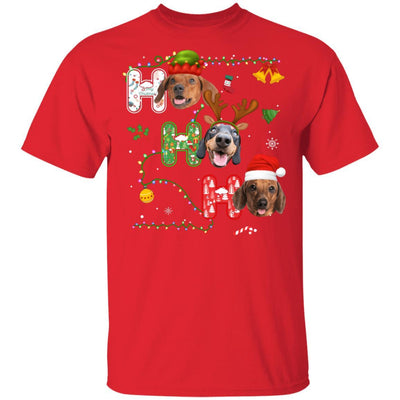 Christmas Ho Ho Ho Dachshund Lover Funny Xmas Gift-T-Shirt & Sweatshirt-Classic T-Shirt-Red