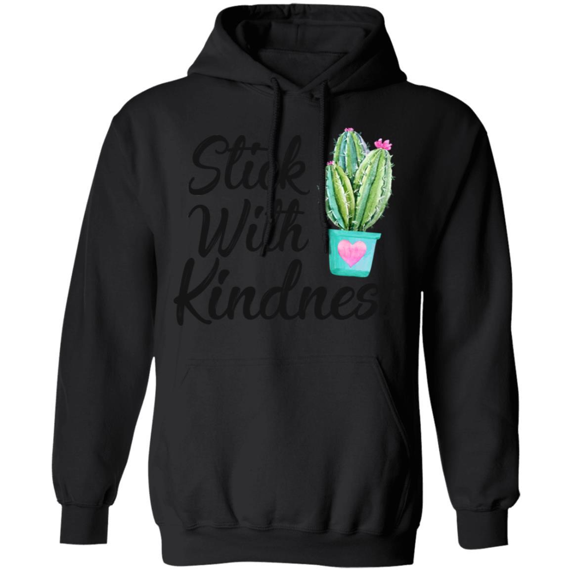 Stick With Kindness Teacher Students Gift-T-Shirt & Hoodie-Pullover Hoodie-Black