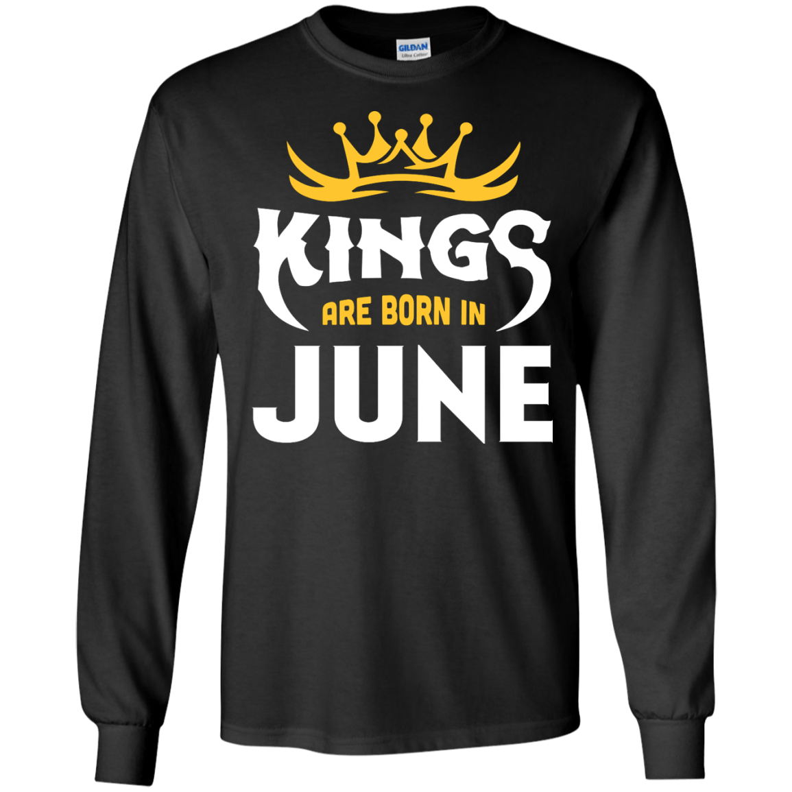 Kings Are Born In June-T-Shirt & Hoodie-Long Sleeve T-Shirt-Black
