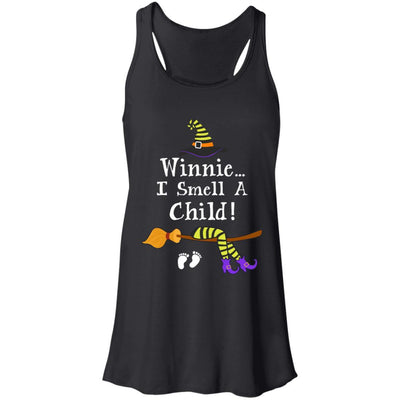 I Smell A Child Pregnancy Halloween Costumes For Women-T-Shirt & Tank Top-Women's Flowy Racerback Tank-Black
